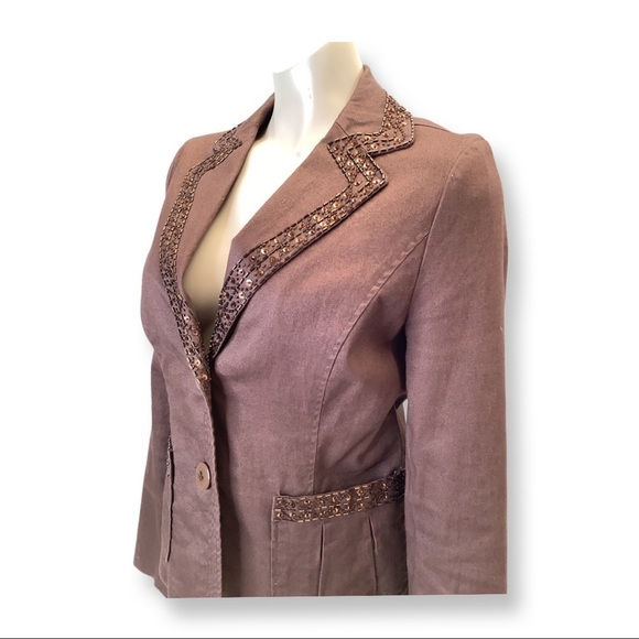 Y2K Lulmari sequence two button jacket with button sleeves - Picture 2 of 7